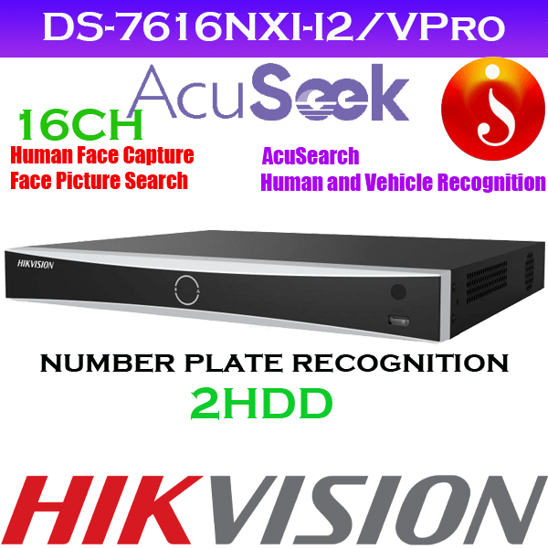 Hikvision Intelligent analytics based on Guanlan Large-Scale AI 16ch NVR DS-7616NXI-I2/VPro 1 Hikvision Intelligent analytics based on Guanlan Large-Scale AI 16ch NVR DS-7616NXI-I2/VPro