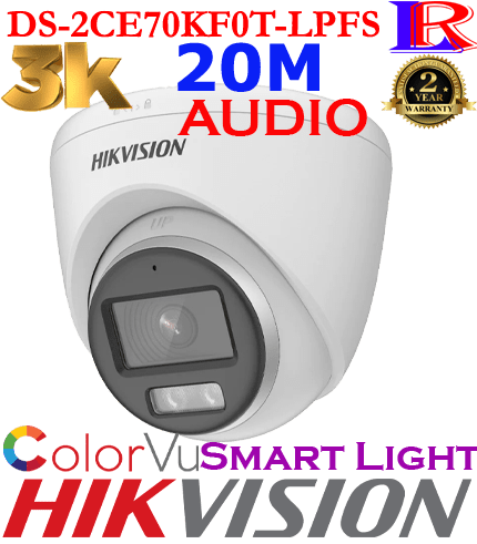 3K ColorVu Smart hybrid light Turret Camera DS-2CE70KF0T-LPFS 3K ColorVu Smart hybrid light Turret Camera DS-2CE70KF0T-LPFS