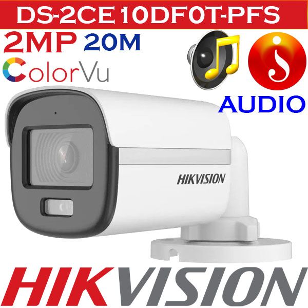 Hikvision 2MP Colorvu Audio Camera DS-2CE10DF0T-PFS 1 Hikvision 2MP Colorvu Audio Camera DS-2CE10DF0T-PFS
