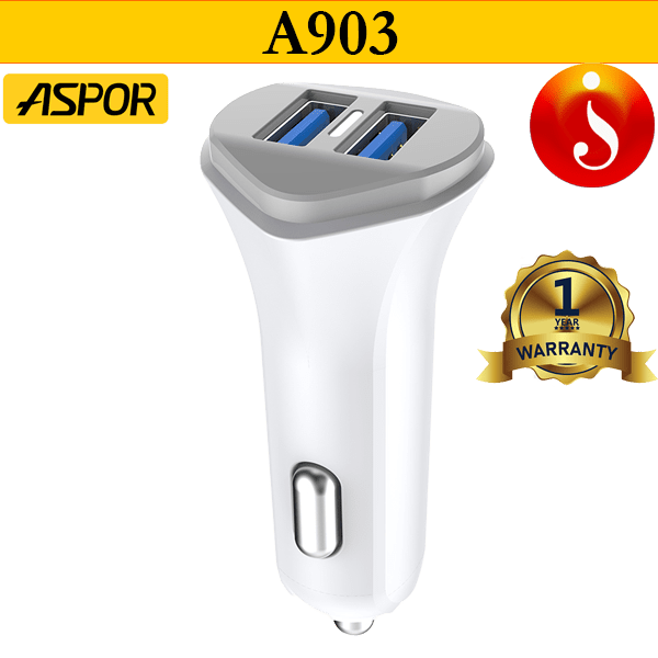 Aspor A903 Dual USB Car Charger with Micro USB Cable 1 Aspor A903 Dual USB Car Charger with Micro USB Cable